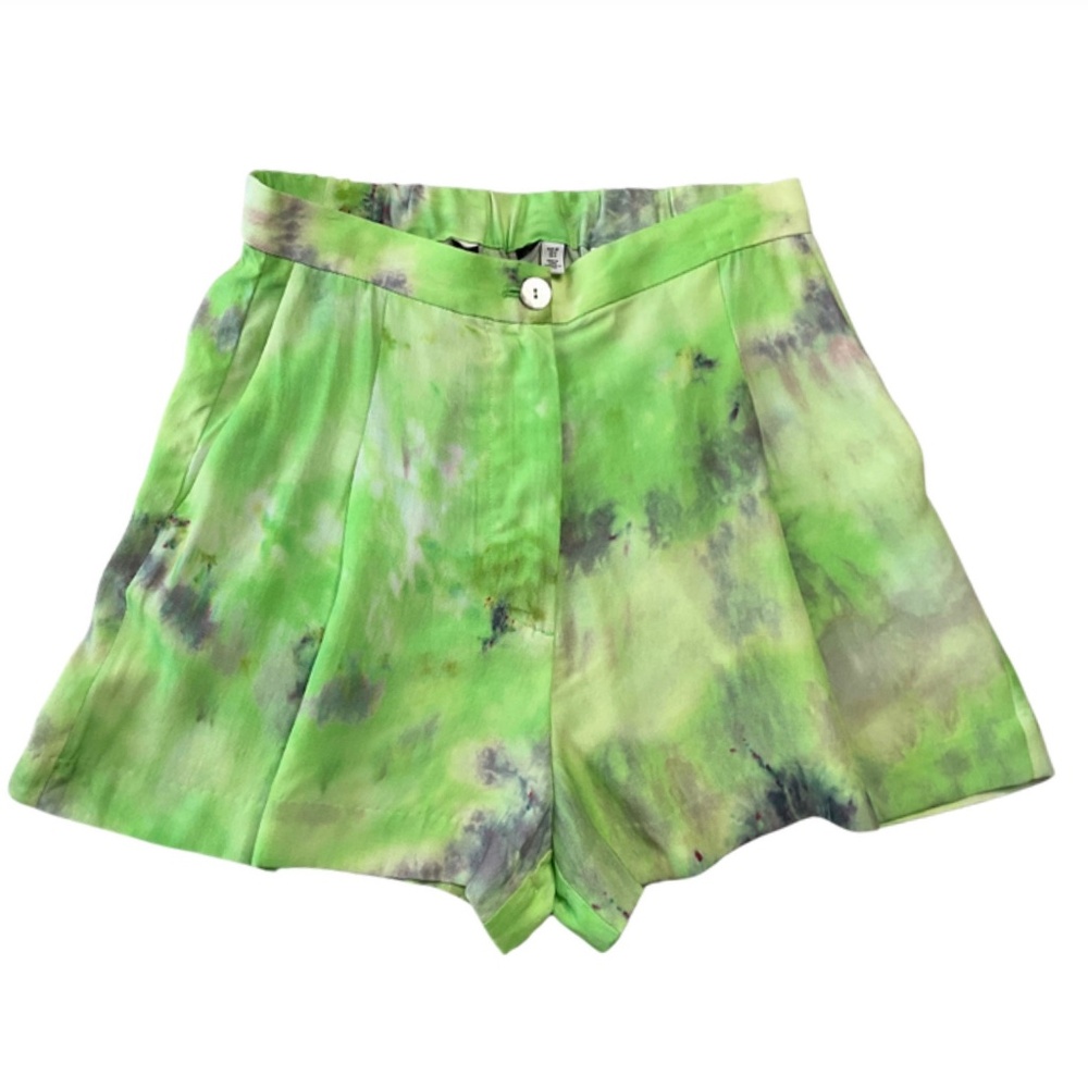 & Other Stories - NWT - Green and black tie dye shorts
